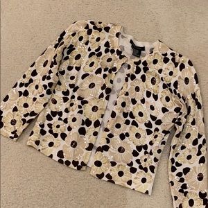 Flower sweater with sequin detail